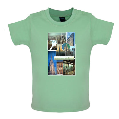 New York City Living Collage Baby T Shirt