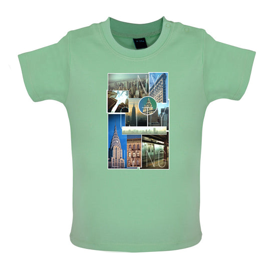 New York City Living Collage Baby T Shirt
