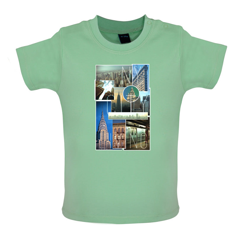 New York City Living Collage Baby T Shirt