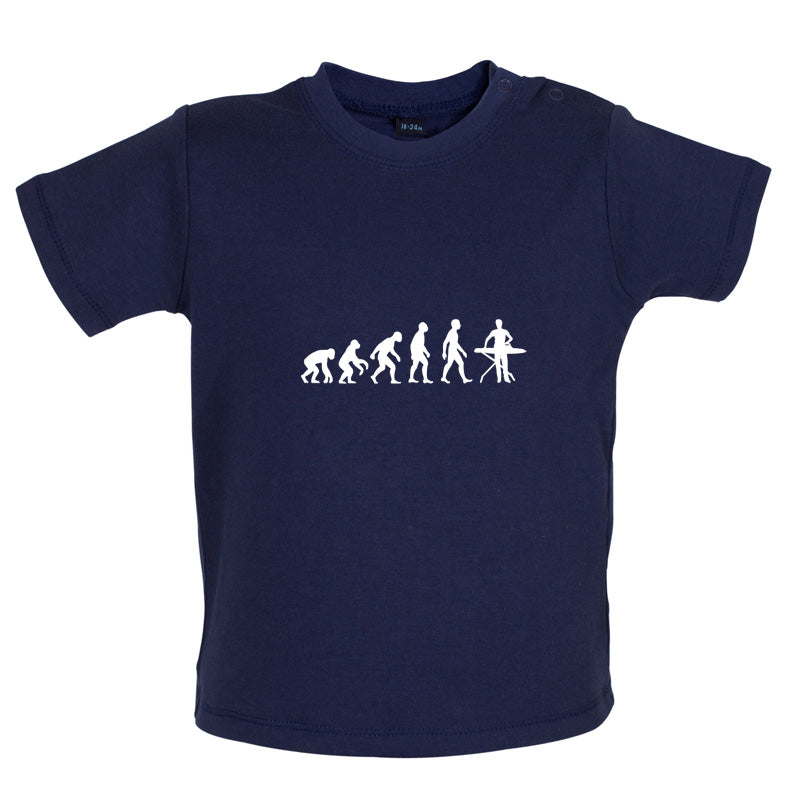 Evolution Of Man Ironing Baby T Shirt