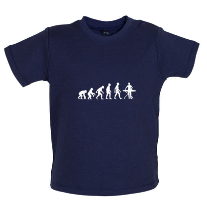 Evolution Of Man Ironing Baby T Shirt