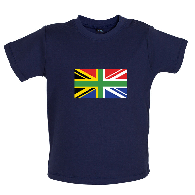 South African Union Jack Flag Baby T Shirt