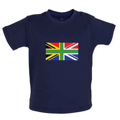 South African Union Jack Flag Baby T Shirt