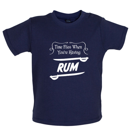 Time Flies When You're Having Rum Baby T Shirt