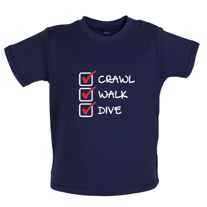 Crawl Walk Golf Baby T Shirt