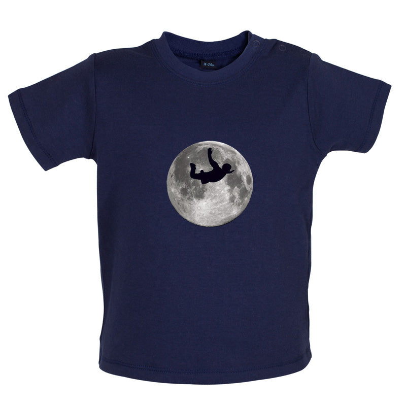 Sky Diving Moon Baby T Shirt