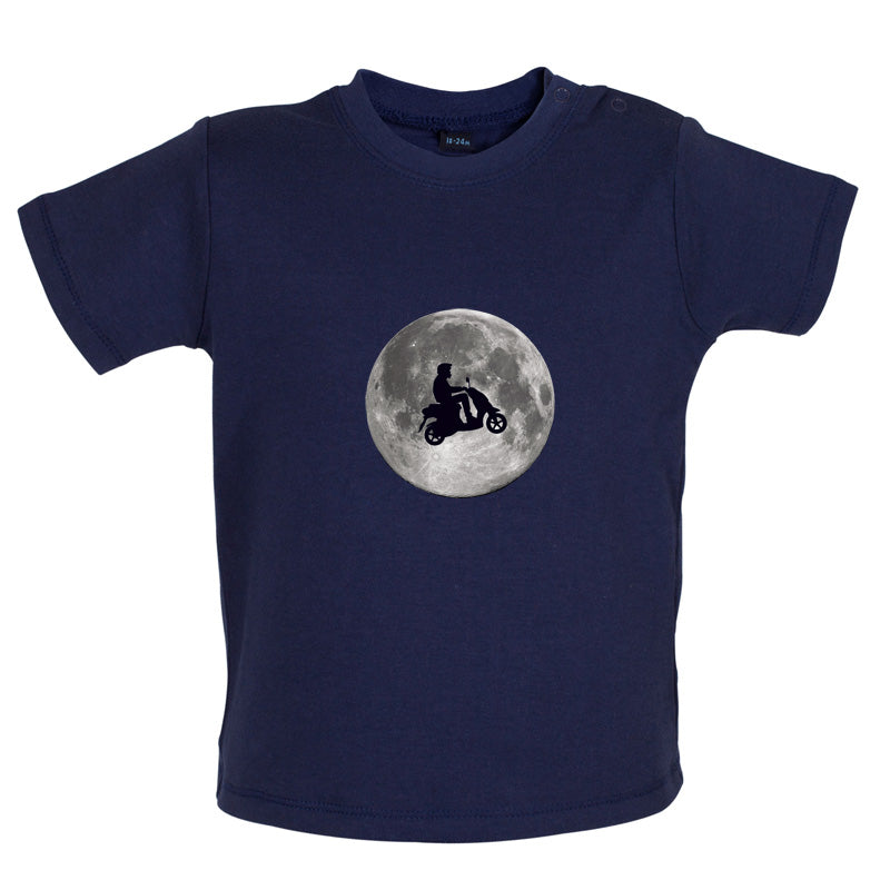 Moped Moon Baby T Shirt