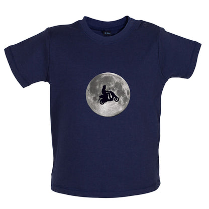 Moped Moon Baby T Shirt