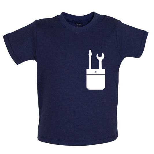 Tools In Pocket Baby T Shirt