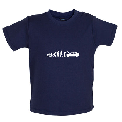 Evolution Of Man Car Mechanic Baby T Shirt
