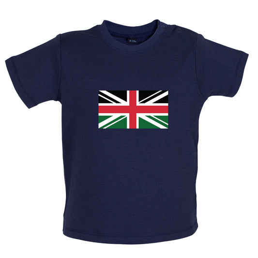 Kenya Union Jack Flag Baby T Shirt