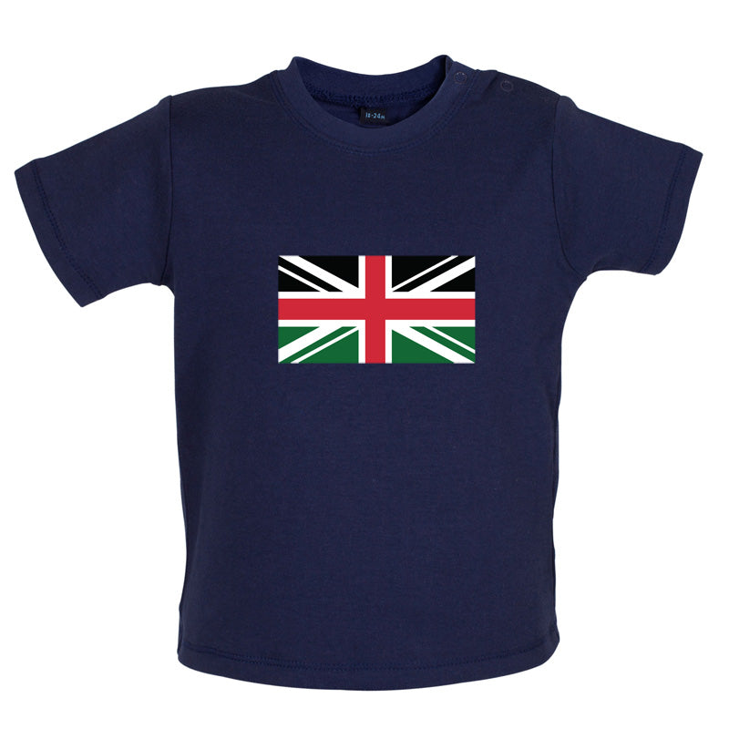 Kenya Union Jack Flag Baby T Shirt