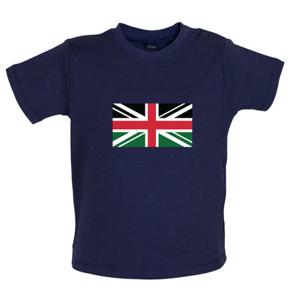 Kenya Union Jack Flag Baby T Shirt