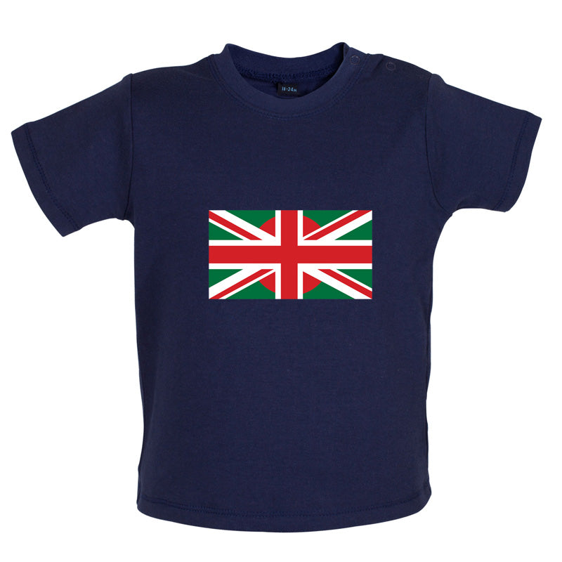 Bangladesh Union Jack Flag Baby T Shirt