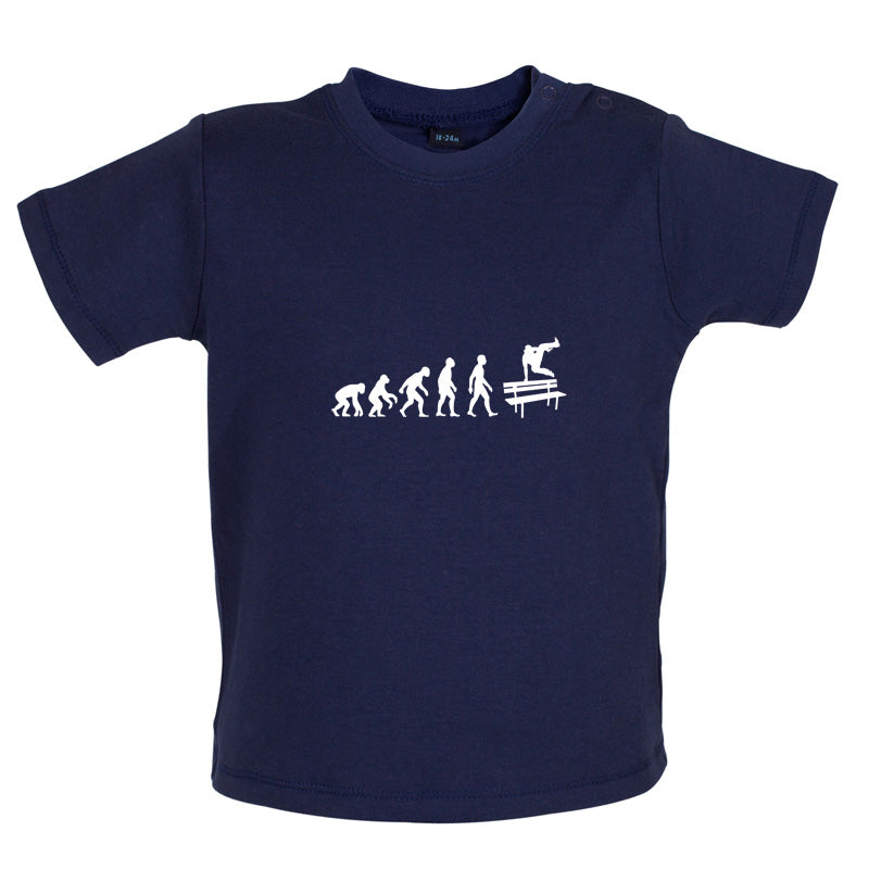 Evolution Of Man Freerunning Baby T Shirt