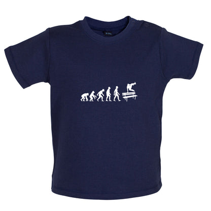 Evolution Of Man Freerunning Baby T Shirt