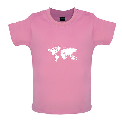 Square World Map Baby T Shirt