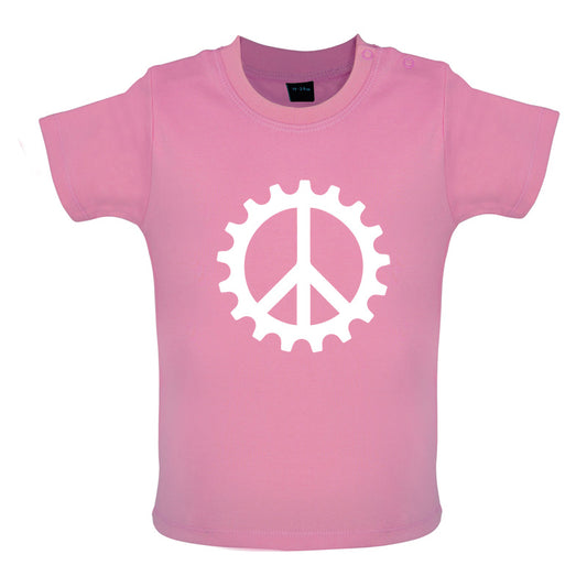 Peace Cog Baby T Shirt