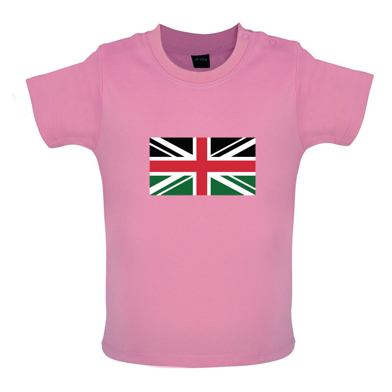 Kenya Union Jack Flag Baby T Shirt