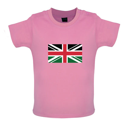 Kenya Union Jack Flag Baby T Shirt