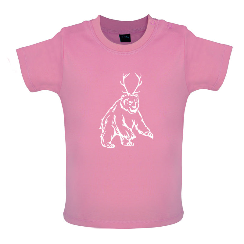 Bear Antlers (Beer) Baby T Shirt
