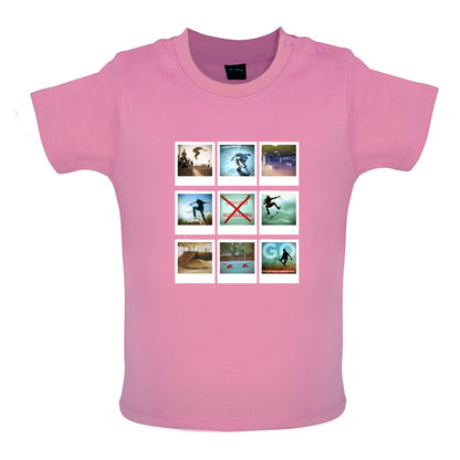 Go Skateboarding Photo Collage Baby T Shirt