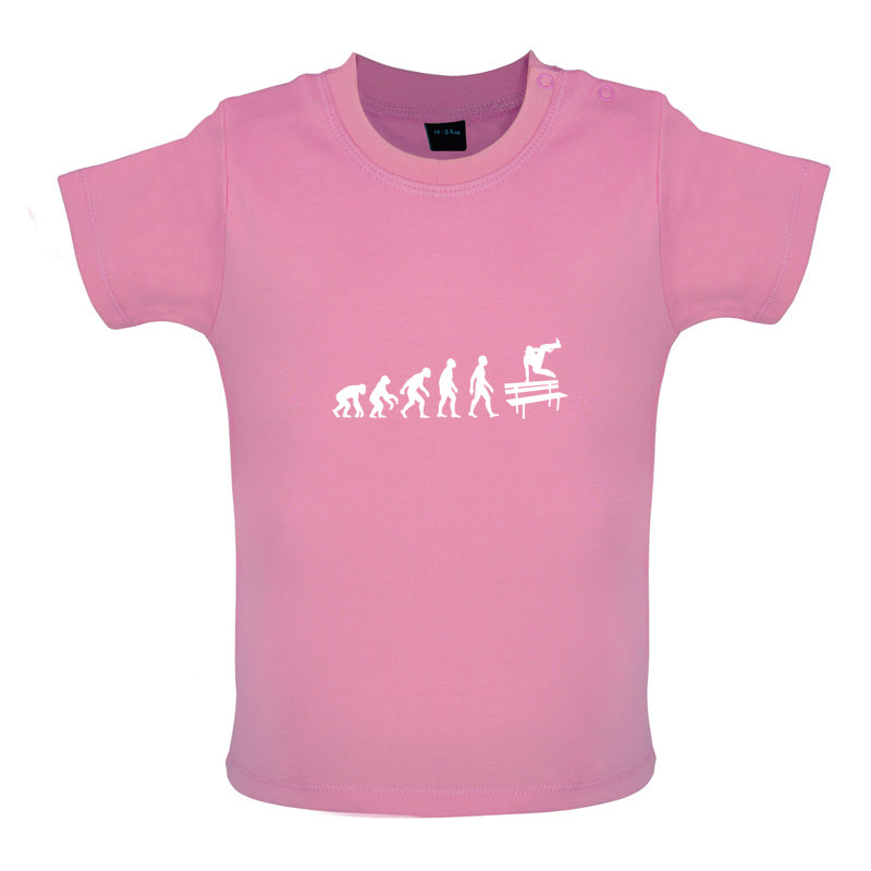 Evolution Of Man Freerunning Baby T Shirt