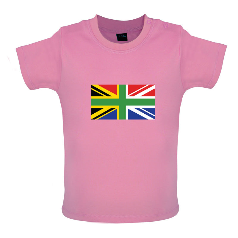 South African Union Jack Flag Baby T Shirt