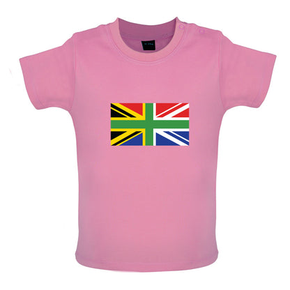 South African Union Jack Flag Baby T Shirt