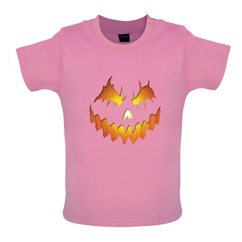 Halloween Pumpkin Face Baby T Shirt