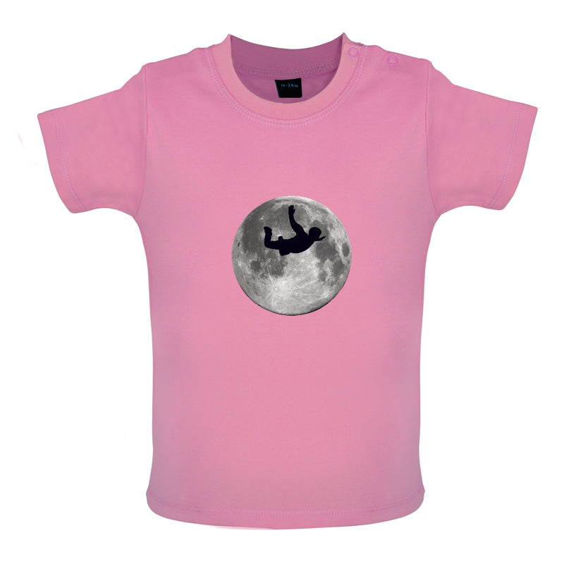 Sky Diving Moon Baby T Shirt