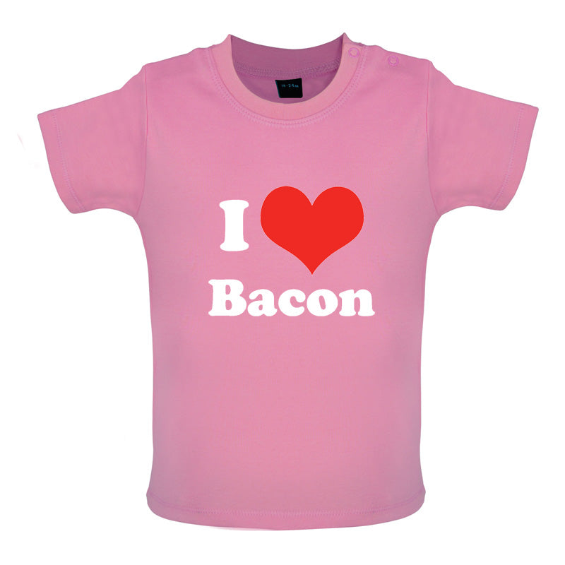 I Love Bacon Baby T Shirt