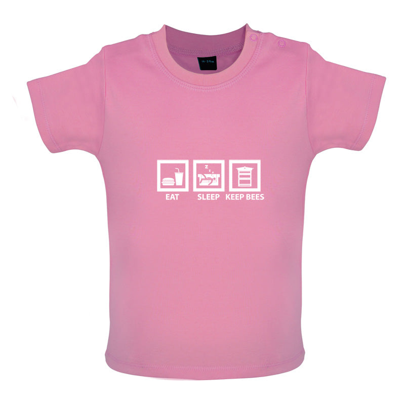 Eat Sleep Keep Bees Baby T Shirt