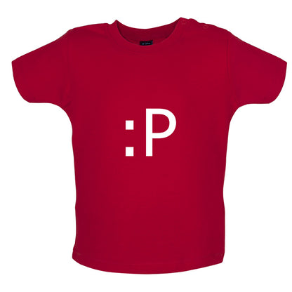 Tongue Smiley Baby T Shirt
