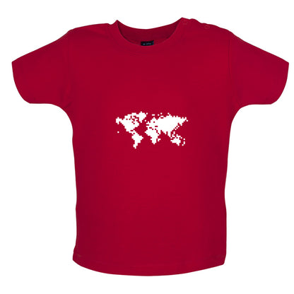 Square World Map Baby T Shirt