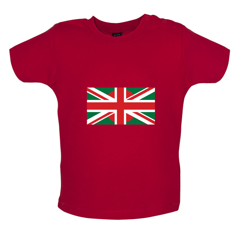 Bangladesh Union Jack Flag Baby T Shirt