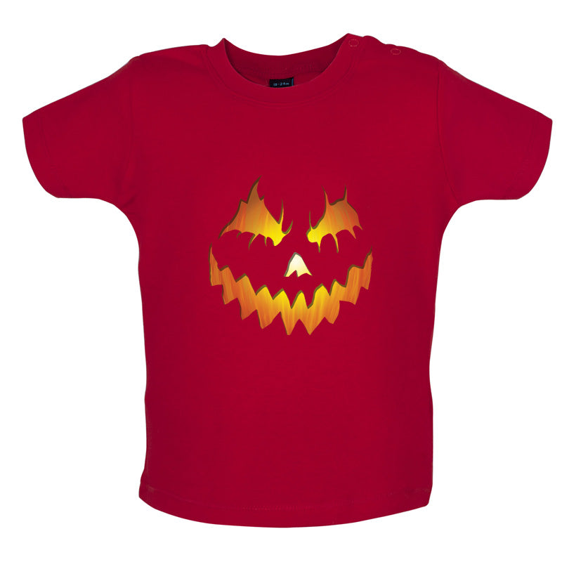 Halloween Pumpkin Face Baby T Shirt