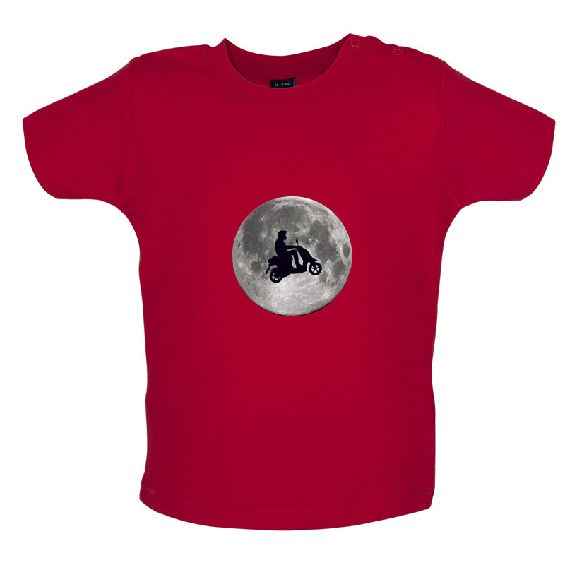 Moped Moon Baby T Shirt