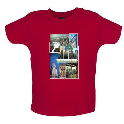 New York City Living Collage Baby T Shirt