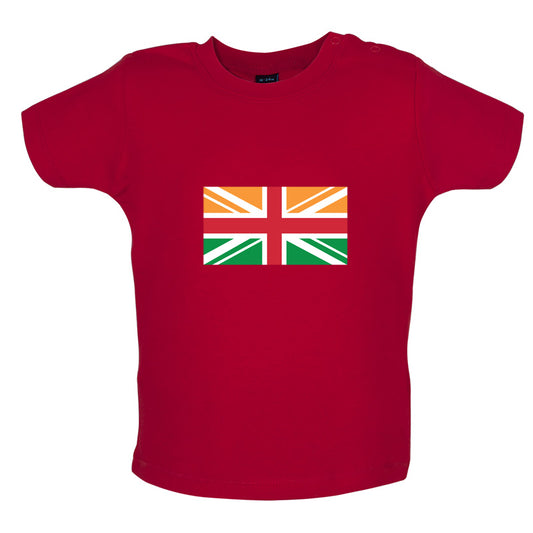 Indian Union Jack Flag Baby T Shirt