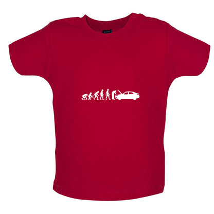 Evolution Of Man Car Mechanic Baby T Shirt
