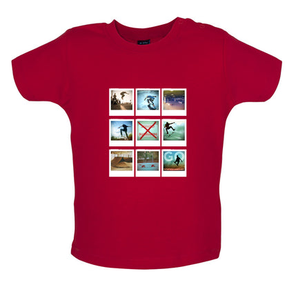 Go Skateboarding Photo Collage Baby T Shirt