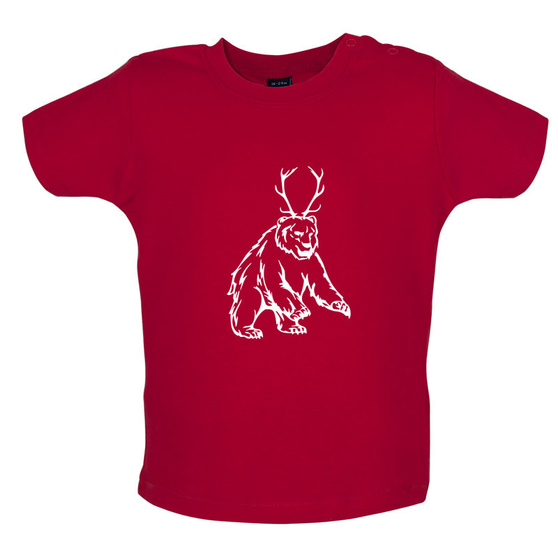 Bear Antlers (Beer) Baby T Shirt