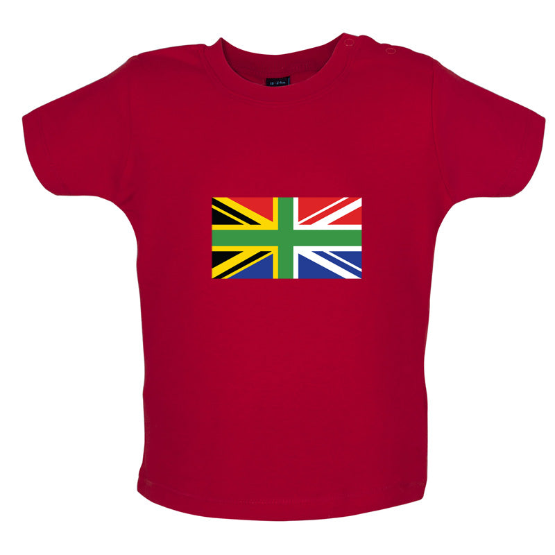 South African Union Jack Flag Baby T Shirt