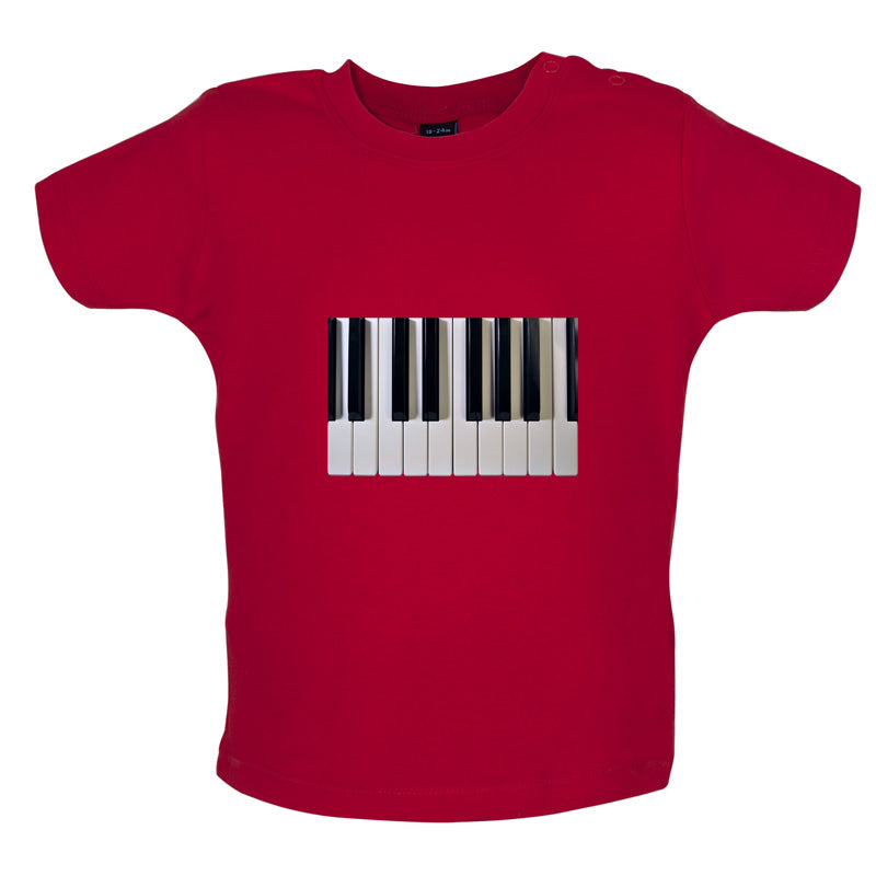 Piano Keys Colour Baby T Shirt