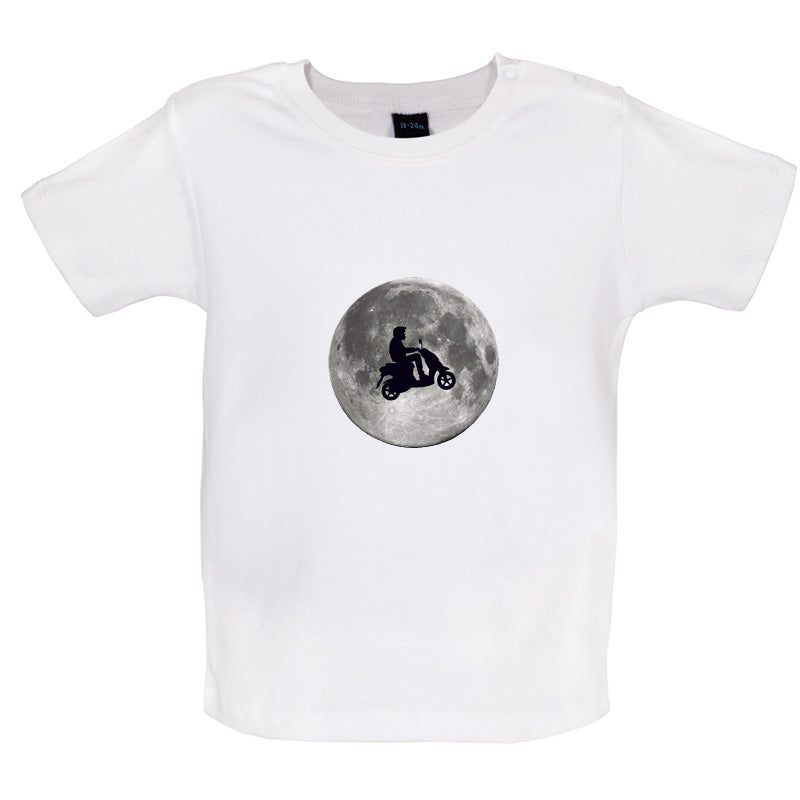 Moped Moon Baby T Shirt