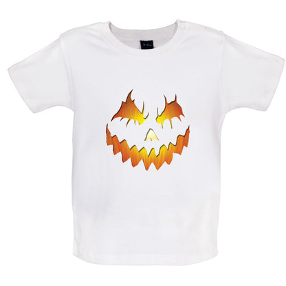Halloween Pumpkin Face Baby T Shirt