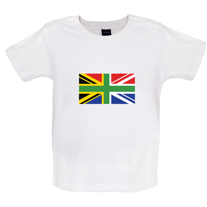 South African Union Jack Flag Baby T Shirt