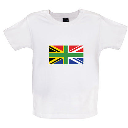 South African Union Jack Flag Baby T Shirt