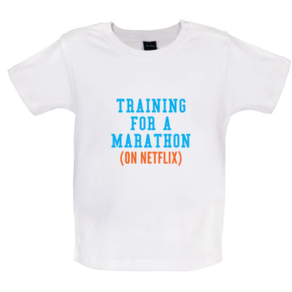 Training For A Marathon On Netflix Baby T Shirt